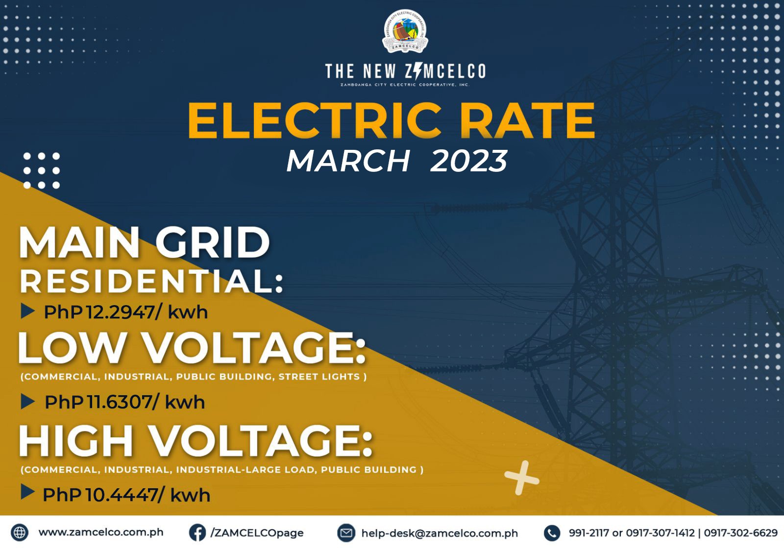 Electric Rate for March 2023