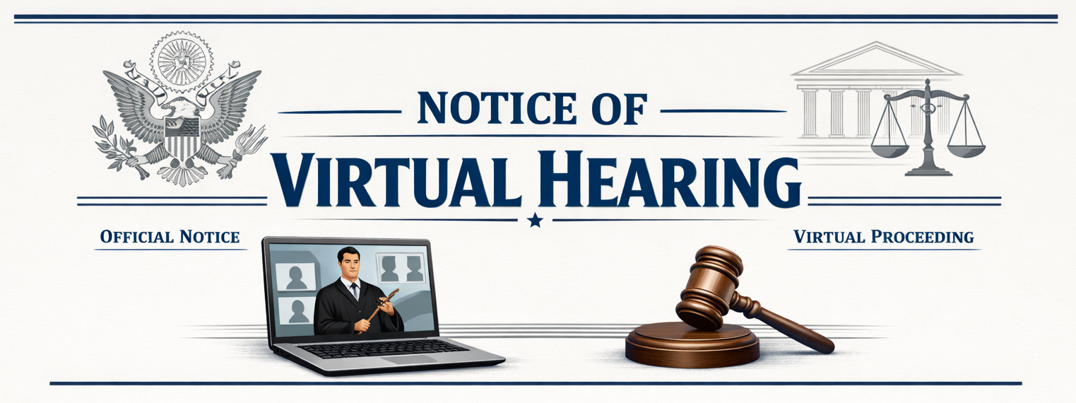 Notice of Virtual Hearing
